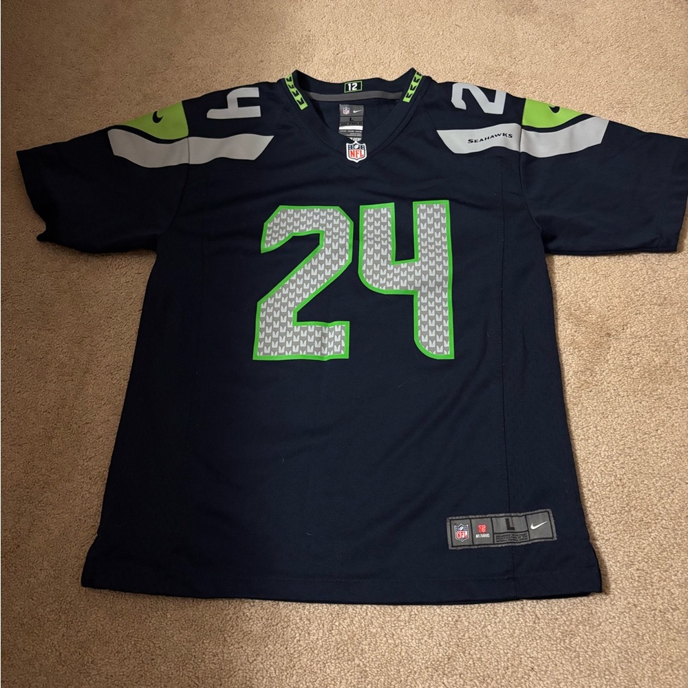 NFL Navy Blue Jersey with Gray Accents